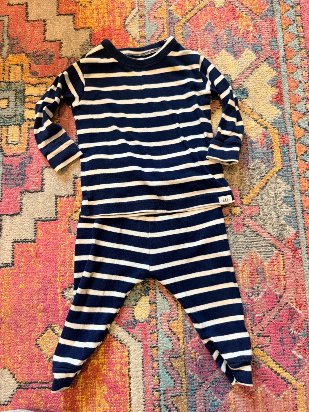GAP Navy and White Striped Kids Pajama Set